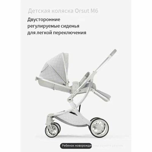 Коляска детская / для новорожденных прогулочная / 2в1 Baby and nature