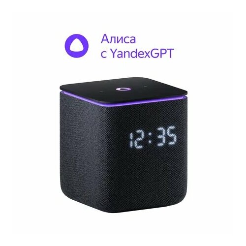 Умная колонка Яндекс Станция Миди с Алисой на YandexGPT черный Zigbee 18100₽