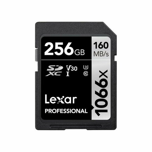 фото Карта памяти lexar professional 1066x sdxc uhs-1 u3 v30 256 гб