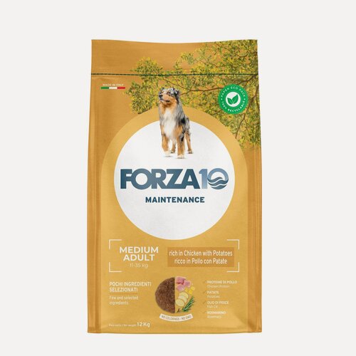 Изображение товара Корм сухой Forza10 "Maintenance", для взрослых собак средних и крупных пород, с курицей с картофелем, 12 кг