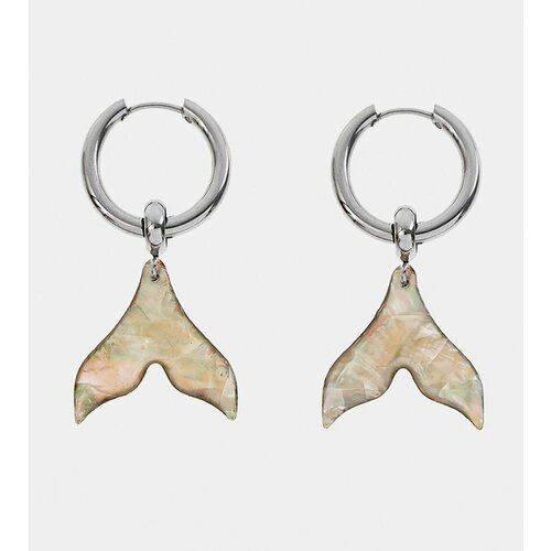 Серьги ДУША_BRAND перламутр серебристый 2000₽