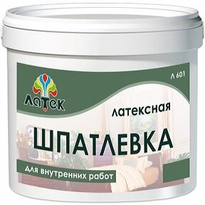 Шпатлевка Латексная Латек Л601 5кг Универсальная Отлично Шлифуется для Внутренних Работ / Latek.