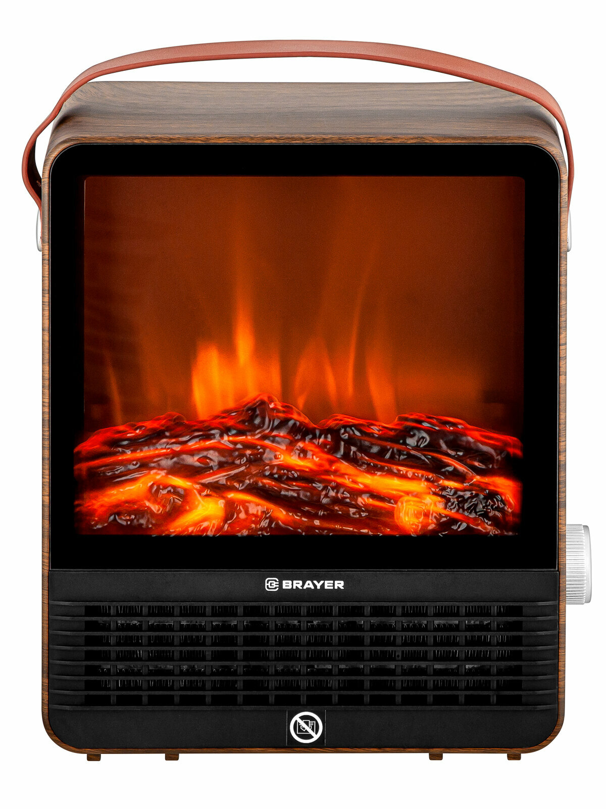 Тепловентилятор BRAYER 1500 Вт площ 15 кв. м 2 уров. мощ руч. упр. эффект пламени. BR4860