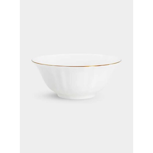 фото Салатник, 14х6 см, 400 мл, фарфор f, белый, с золотистым кантом, lotus gold anna lafarg