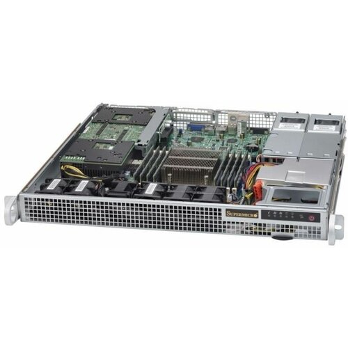 Корпус SuperMicro CSE-514-R407W 1U SC514 Redundant Platinum 400W PWS Chassis