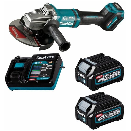 Шлифмашина угловая аккумуляторная 40В XGT 180мм Li-Ion 2x2Ач Makita GA037GA201 5804000₽