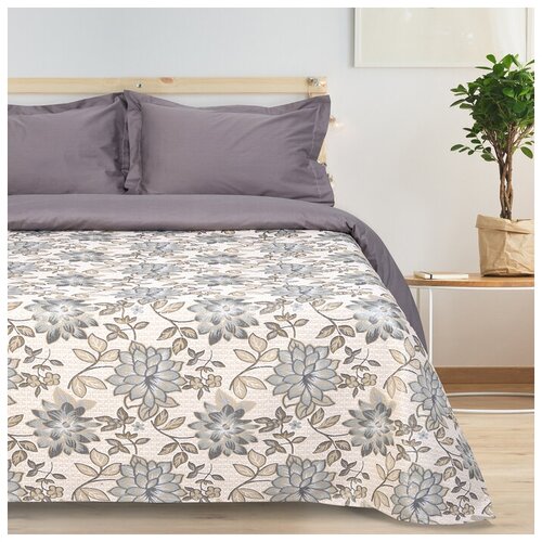 Покрывало гобеленовое Этель Роскошь серебряный 140х200 см пэ 80 хлопок 20 450 гм 1611₽