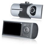 Видеорегистратор 2 камеры с GPS, HD 1280×480P, TFT 2.7, обзор 132° - изображение