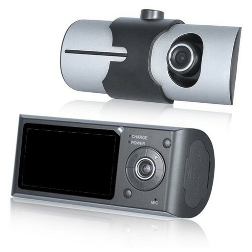 Видеорегистратор 2 камеры с GPS, HD 1280×480P, TFT 2.7, обзор 132°, "Hidde"