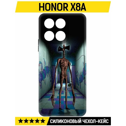 Чехол-накладка Krutoff Soft Case Хаги Ваги - Сиреноголовый для Honor X8a черный чехол накладка krutoff soft case хаги ваги сиреноголовый для honor x7 черный