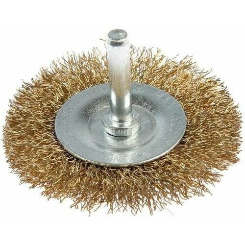 Щетка металлическая для дрели тундра со шпилькой плоская 65 мм 499₽