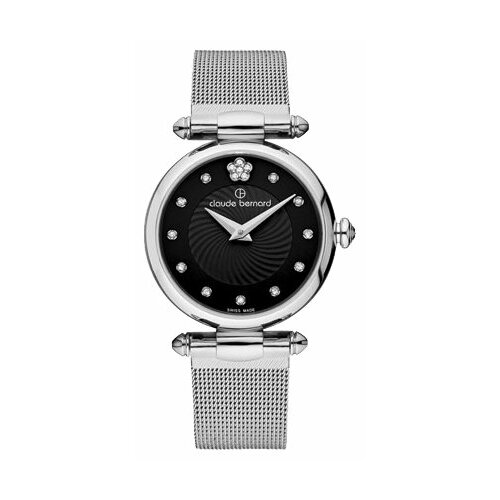 Наручные часы Claude Bernard 20500-3NPN2, черный, серебряный часы мужские claude bernard 10222 37rnca nir
