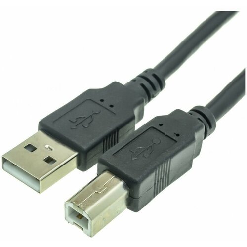 Кабель USB 2.0 для принтера USB (Type-A)-USB (Type-B) Длина: 5 м, черный onten кабель для принтера am bm usb 3 0 type a usb 3 0 type b 1 8м черный us106