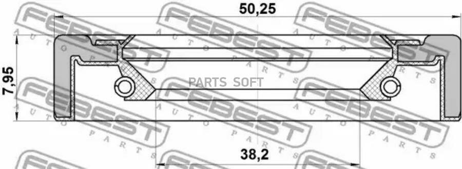 FEBEST 95GCY-40500808X сальник привода 40X50X8 подходит для MERCEDES BENZ G-CLASS 463 1992-2018 95GCY-40500808X