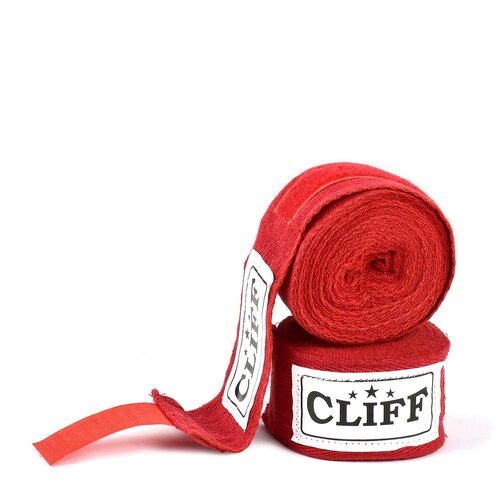 Бинты боксерские CLIFF 4,5 м, красные перчатки гелиевые быстрый бинт fireice s