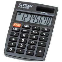 Калькулятор карманный Citizen SLD-100NR, 8 разр, двойное питание, 58*88*10мм, черный
