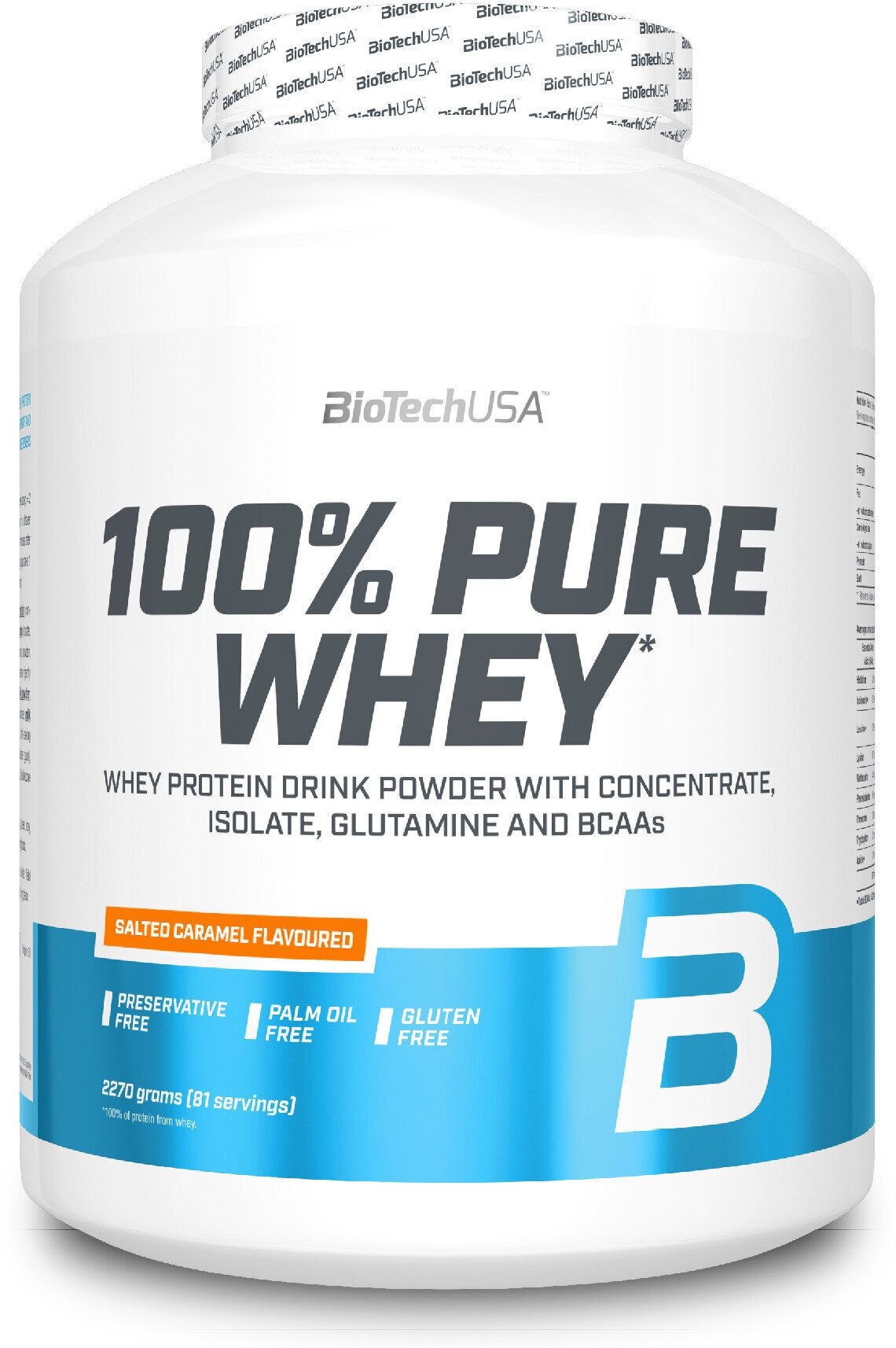 BioTechUSA 100% Pure Whey 2270 гр, соленая карамель