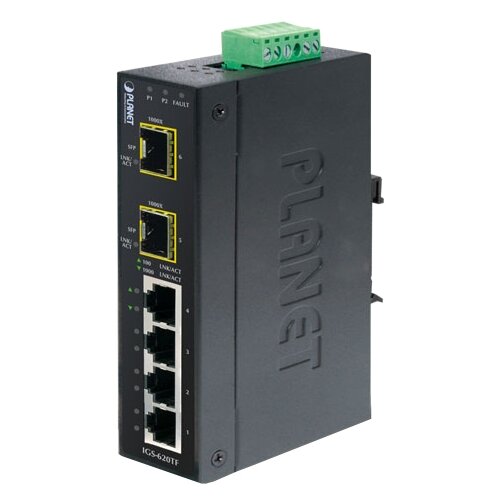 Коммутатор Planet Industrial IGS-620TF h3c ls 6520 22sg si автономный источник питаниясервер ethernet поддерживающий 8 10 100 1000base t портов