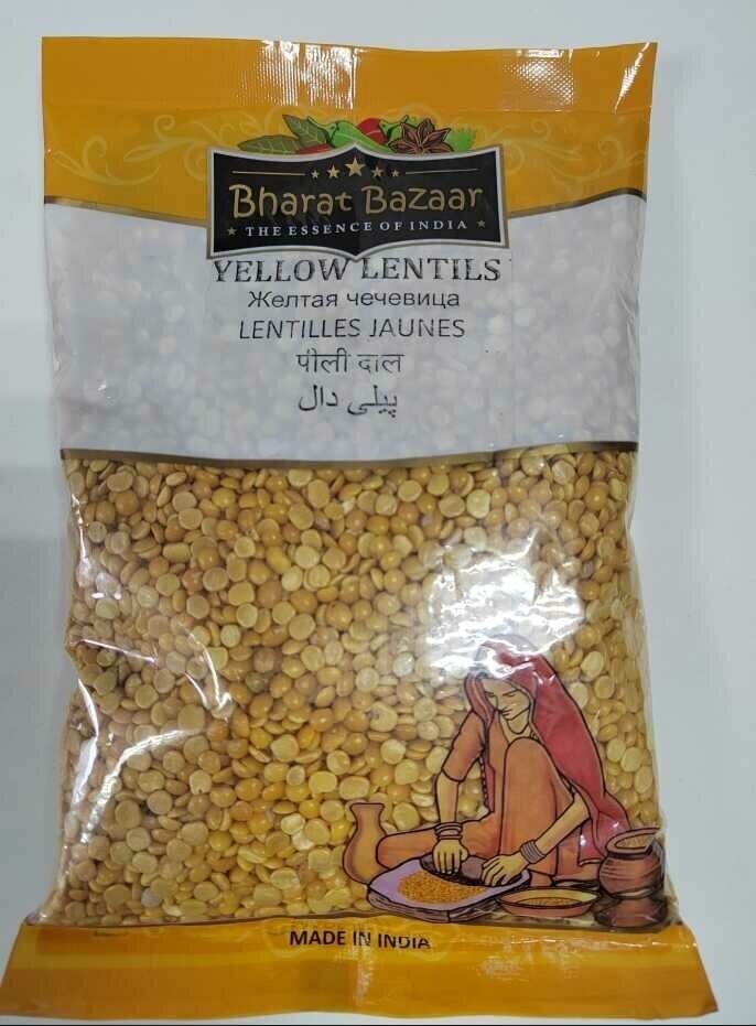 Тур дал Чечевица желтая Yellow Lentils / Tooar Dal Bharat Bazaar 500 гр.