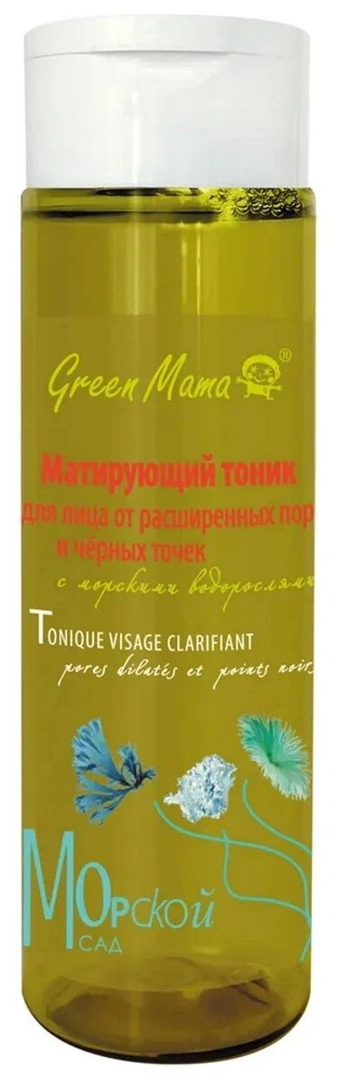 Green Mama Матирующий тоник для лица от расширенных пор и черных точек 