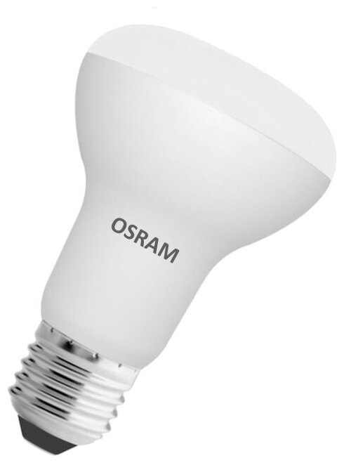 Лампочка светодиодная OSRAM Экопак Рефлектор Гриб R63 E27 8Вт 220В 6500К Холодный белый, (5шт/уп), упаковка 1шт - фотография № 2