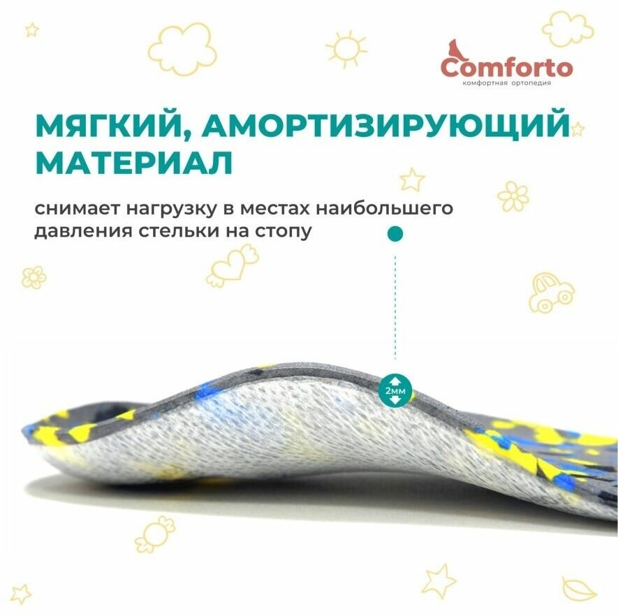 Стельки ортопедические детские для обуви, размер 30-31