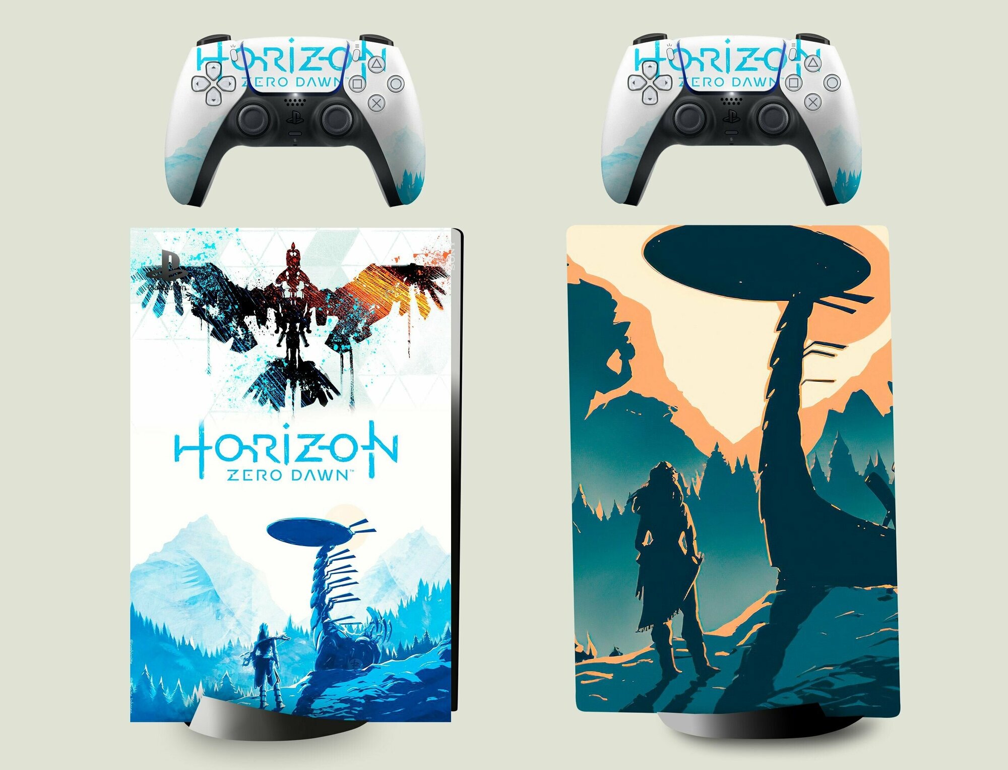 Набор наклеек Horizon Zero Dawn на игровую консоль Sony PlayStation 5 Disc Edition