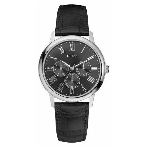 Наручные часы GUESS W70016G1, черный часы наручные мужские кварцевые с большим циферблатом на кожаном ремешке