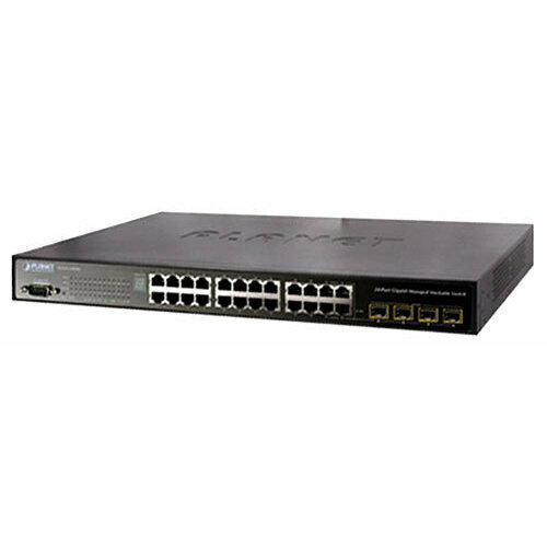 Коммутатор Planet WGSW-24040 L2+/L4 IPv6, 24-Port Gigabit with 4-Port SFP Layer 2+/4 SNMP Managed Switch