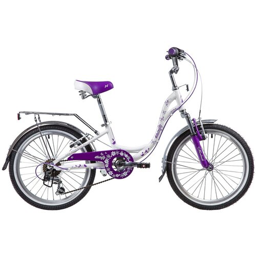 Велосипед 20 Подростковый Novatrack Butterfly (2020) Количество Скоростей 6 Рама Сталь 11 Фиолетовый NOVATRACK арт. 20SH6V. BUTTERFLY. VL9