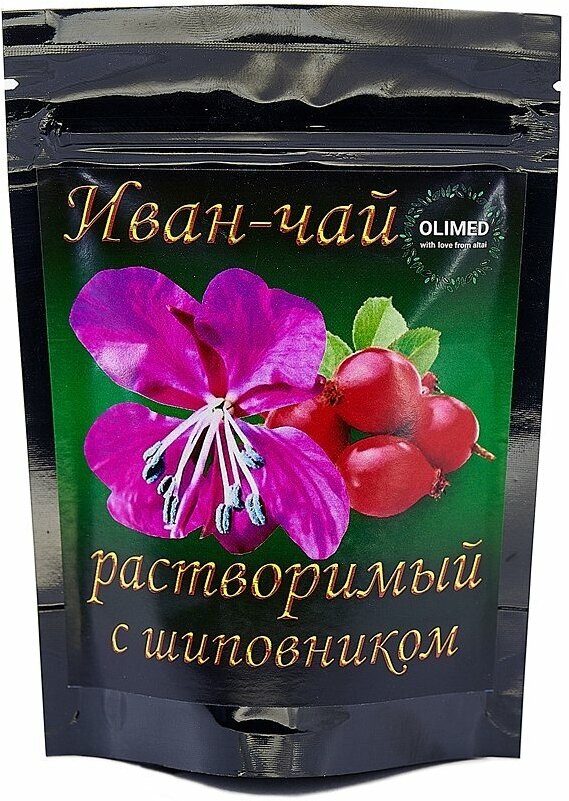 Иван-чай растворимый с шиповником, Olimed, 80г.(на фруктозе)