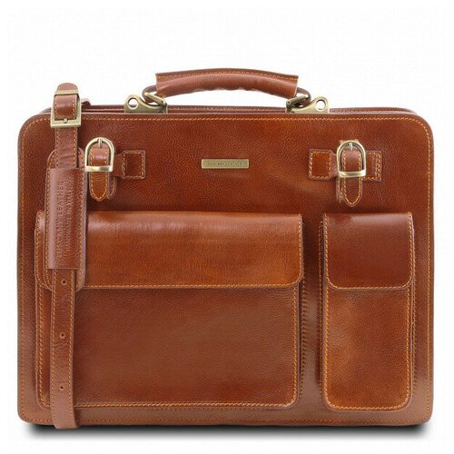 Мужской кожаный портфель Tuscany Leather VENEZIA мед TL141268