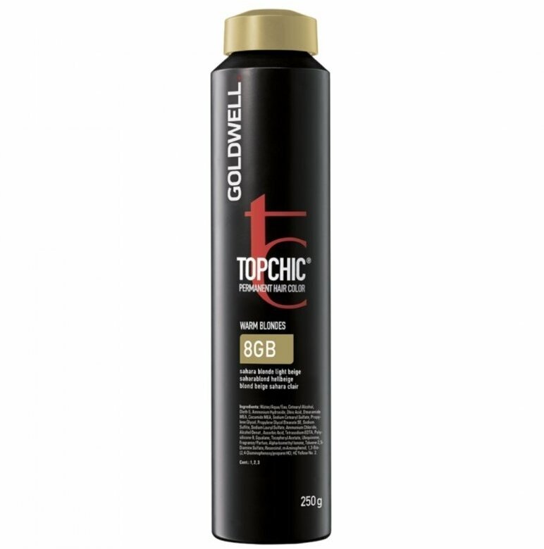 Goldwell TOPCHIC 8-GB, Стойкая крем-краска для волос Песочный светло-русый, 250мл