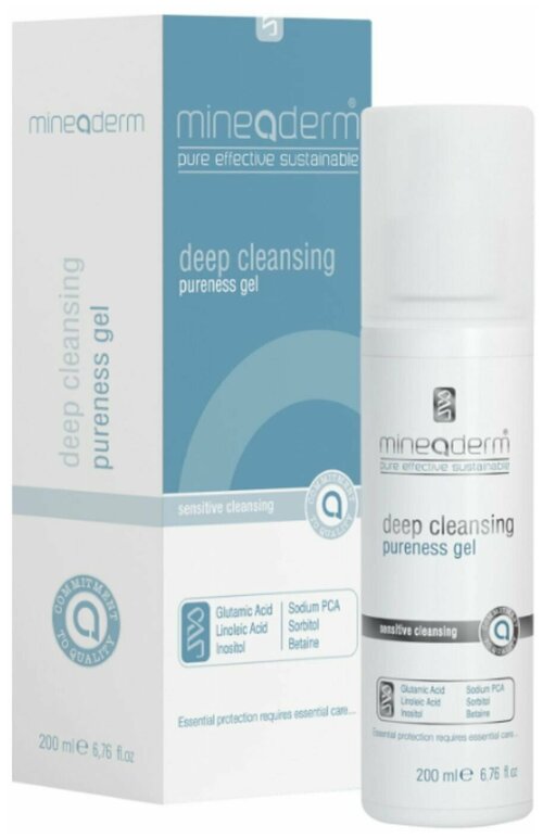 MINEADERM, Гель для ежедневного очищения кожи 200мл / Deep Cleansing Pureness Gel