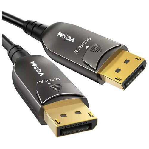 Кабель DisplayPort VCOM DP1.4 32GBs/8K@60Hz 30м VCOM D3751-30M displayport 1 4 кабель vcom 8k 60hz оптический активный 30 метров передача сигнала без потерь на большие расстояния d3751 30m