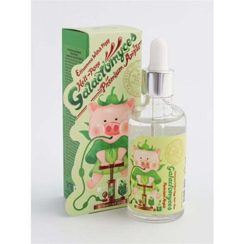 Восстанавливающая сыворотка Elizavecca Witch Piggy Hell-Pore Galactomyces Premium Ample, 50 мл сыворотка для лица осветляющая с экстрактом галактомисиса witch piggy hell pore galactomyces premium ample 97% 50мл