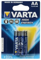 Батарейка VARTA 4906 LR6 BL2 High Energy 2 шт блистер