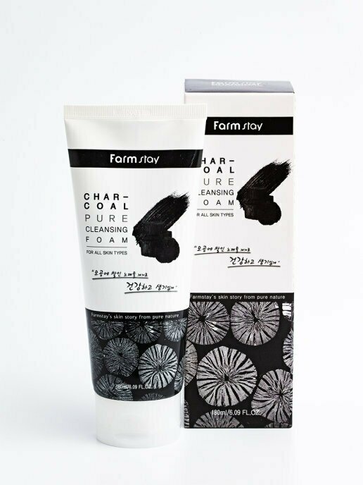 FarmStay CHAR-COAL PURE CLEANSING FOAM Пенка для умывания с древесным углем