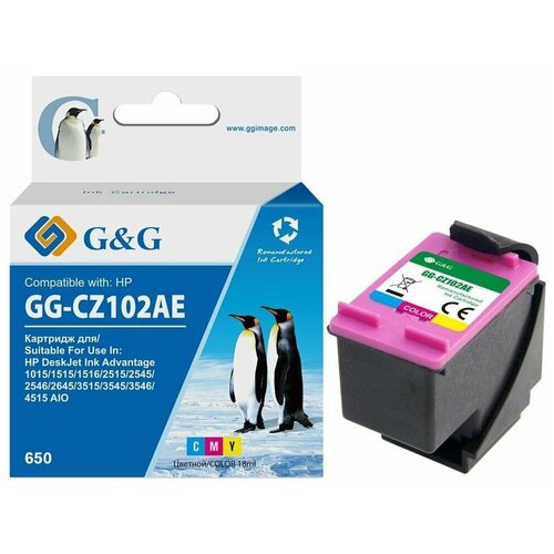 G&G Картридж совместимый SEINE G&G gg-cz102ae CZ102AE трехцветный 360 стр картридж для струйного принтера hp многоцветный cz102ae ak 650