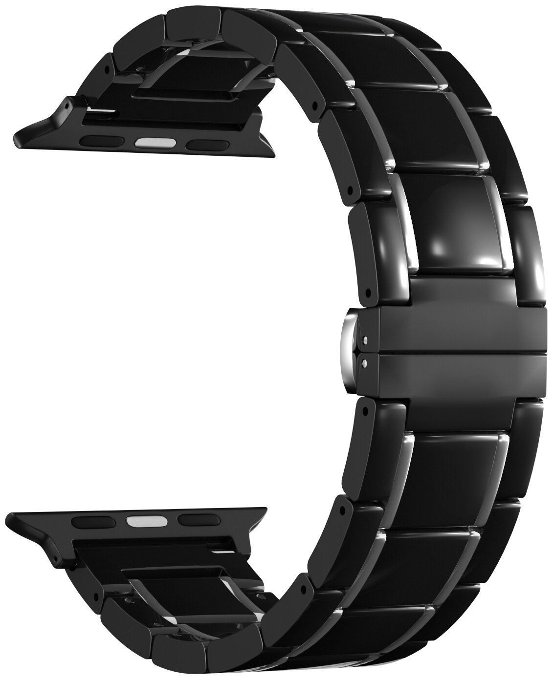 Керамический ремешок для Apple Watch 38/40 mm LYAMBDA LIBERTAS DS-APG-06-40-BS Black/Silver