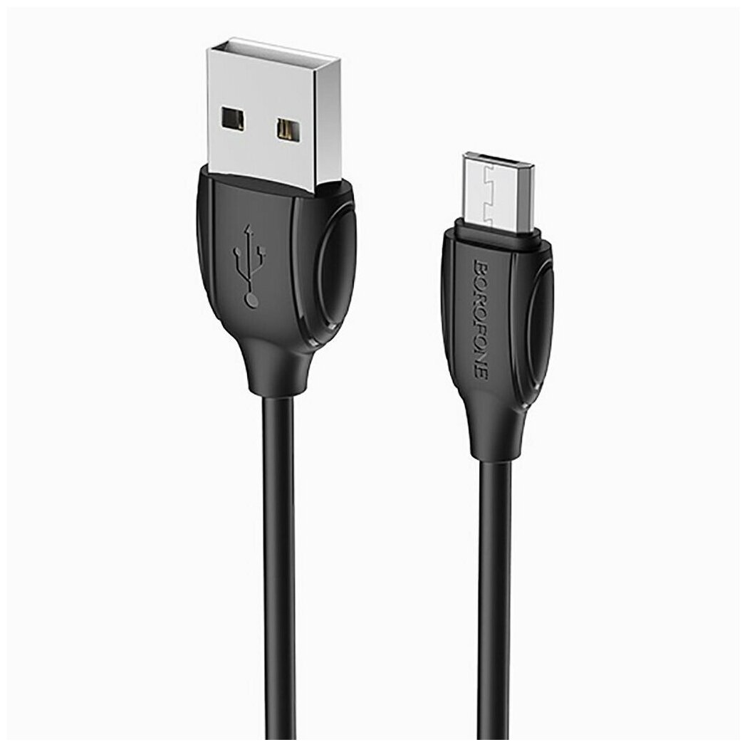 Кабель USB, micro USB, Borofone BX19 Benefit, 100 см, черный