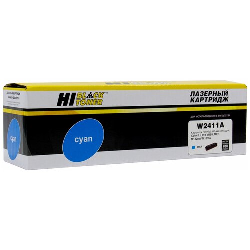 Картридж Hi-Black W2411A для HP CLJ Pro M155a/MFP M182n/M183fw, C, 0,85K, голубой, 850 страниц картридж hi black w2413a для hp clj pro m155a mfp m182n m183fw m 0 85k без чипа пурпурный 850 страниц