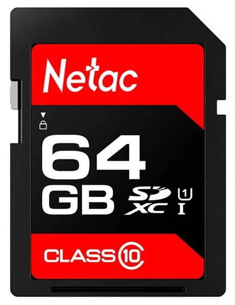 Карта памяти Netac P600 Standard SDHC 64GB (NT02P600STN-064G-R) (черный)