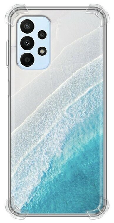 Дизайнерский силиконовый с усиленными углами чехол для Самсунг Гэлакси А23 / Samsung Galaxy A23 Океан