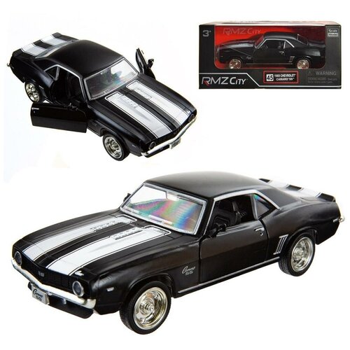 Машинка металлическая Uni-Fortune RMZ City 1:32 Chevrolet Camaro 1969, инерционная, серый матовый цв