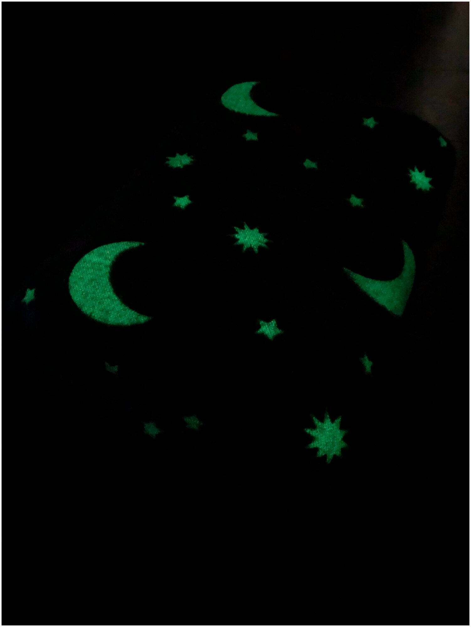 Плед светящийся в темноте мягкий плюшевый 180х200 см, покрывало с рисунком Луна и звёзды - фотография № 4