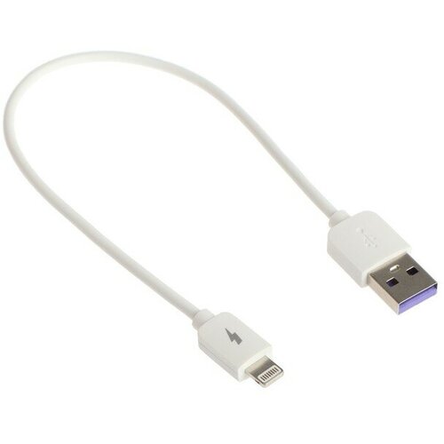 Кабель Exployd EX-K-1386, Lightning - USB, 2.4 А, 0.25 м, силиконовая оплетка, белый кабель exployd ex k 1383 lightning usb 2 4 а 2 м силиконовая оплетка черный