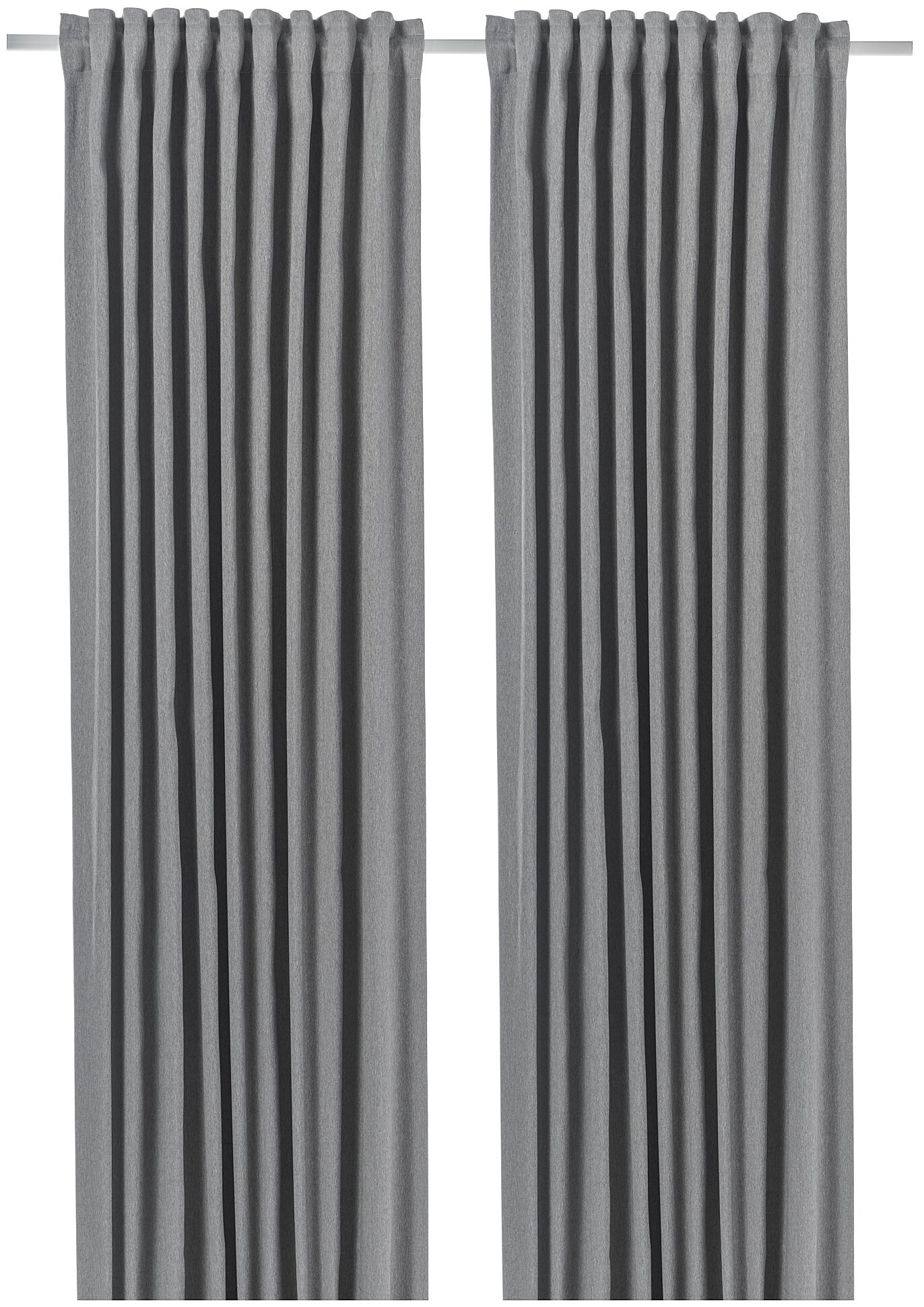 Портьеры ИКЕА БЛОХУВА на ленте, 145х300 см, 2 шт., светло-серый
