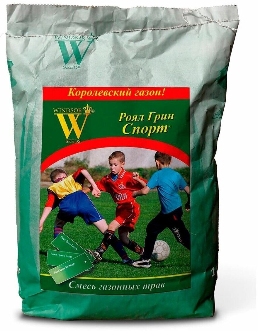Газон Роял Грин Спорт 10 кг, мешок Русский огород - фото №4