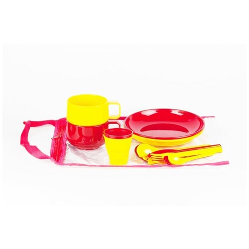 Набор пластиковой, многоразовой посуды SOLARIS на 2 персоны чашки мокка набор 2 персоны каролина s 01280 красный